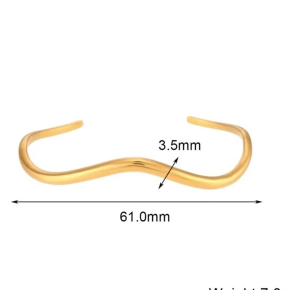 NEW 18K GOLD LUXURY CUFF BRACELET, NICE BRACELET, CUTE BRACELET - Picture 7 of 7